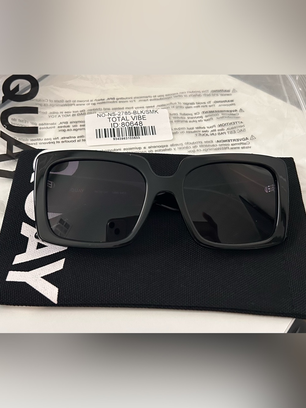 New Quay Australia Total Vibe Sunglasses Black Smoke code 80648